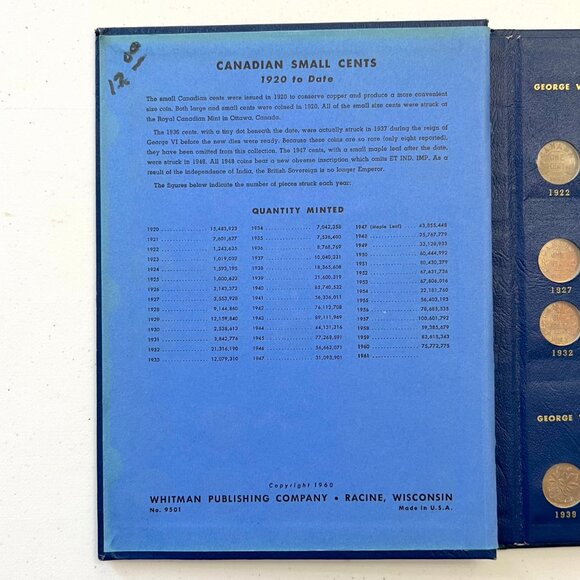 Comprehensive Collection of Canada 1920 to 1969 Pennies! - Picture 2 of 16